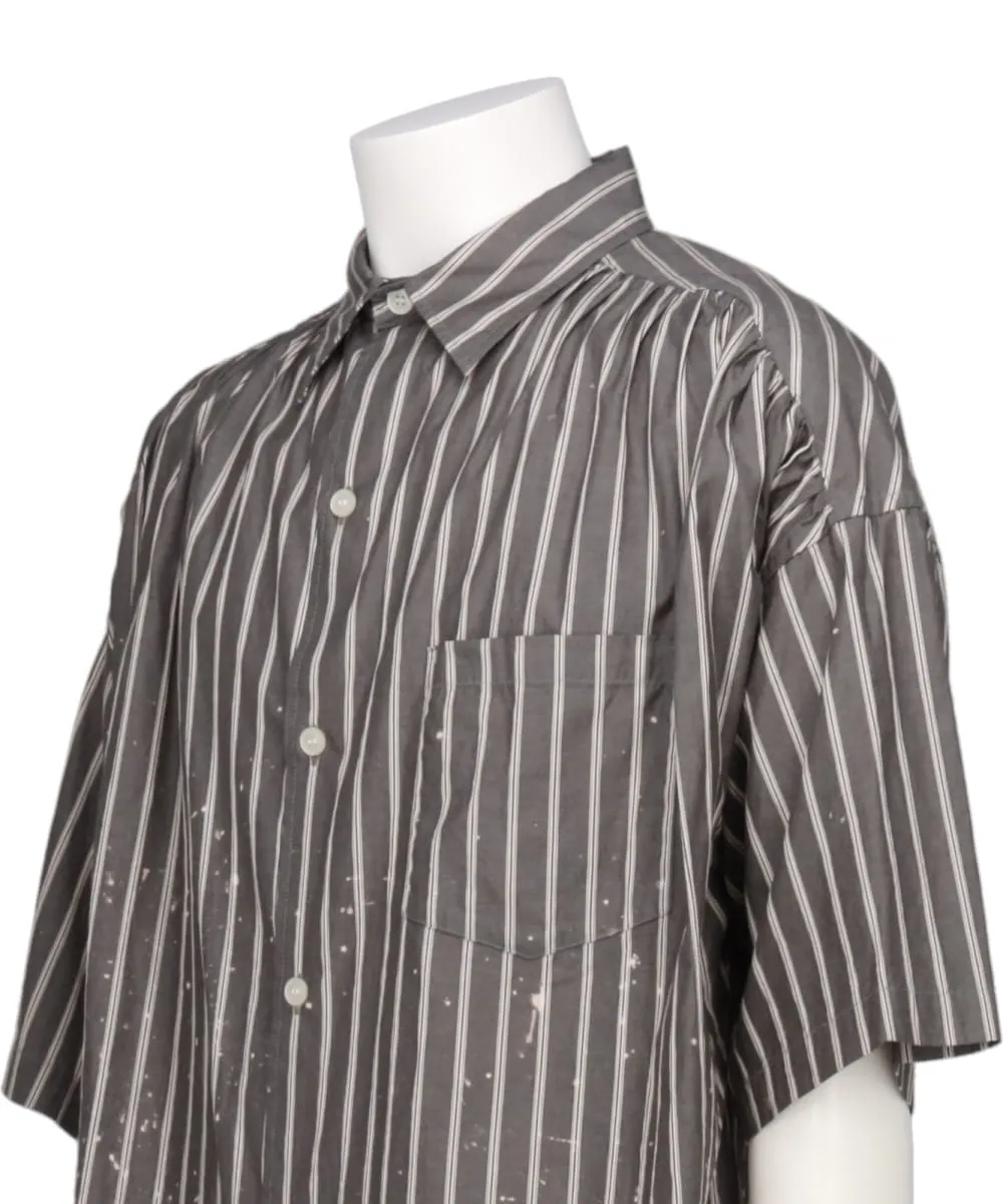 BLEACHED STRIPE H/S SHIRT