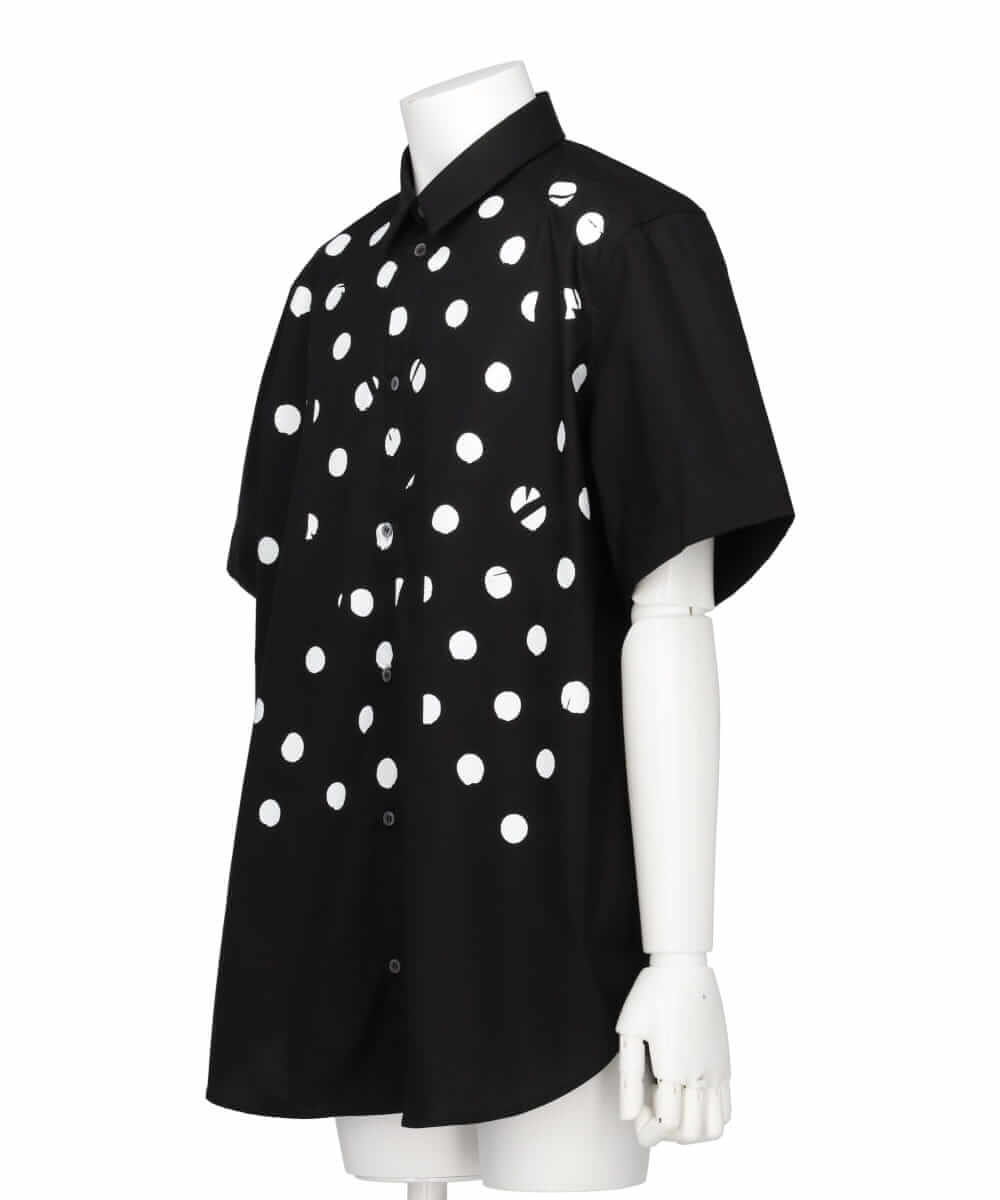 SHORT SLEEVED SHIRT WITH POLKADOT PRINT IN FRONT