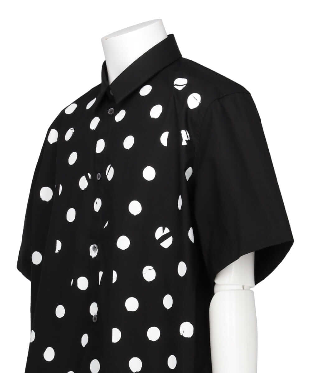 SHORT SLEEVED SHIRT WITH POLKADOT PRINT IN FRONT