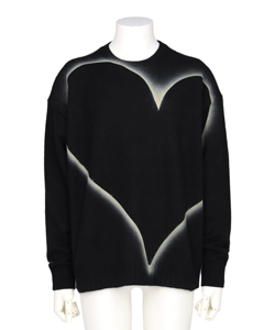 AIR SPRAY PAINTED HEART KNIT