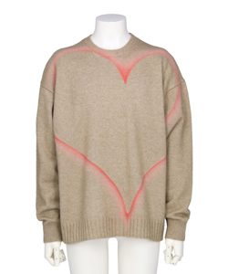 AIR SPRAY PAINTED HEART KNIT