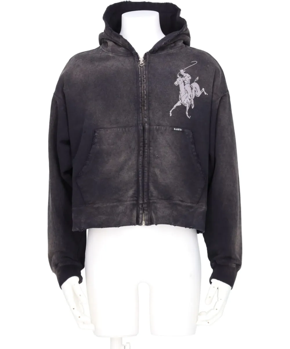 “RODEO” BREACHED ZIP-UP HOODIE