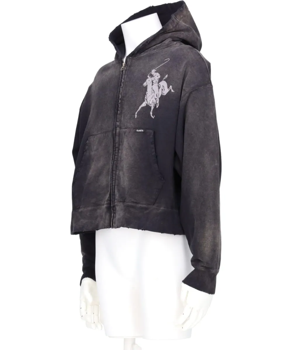 “RODEO” BREACHED ZIP-UP HOODIE