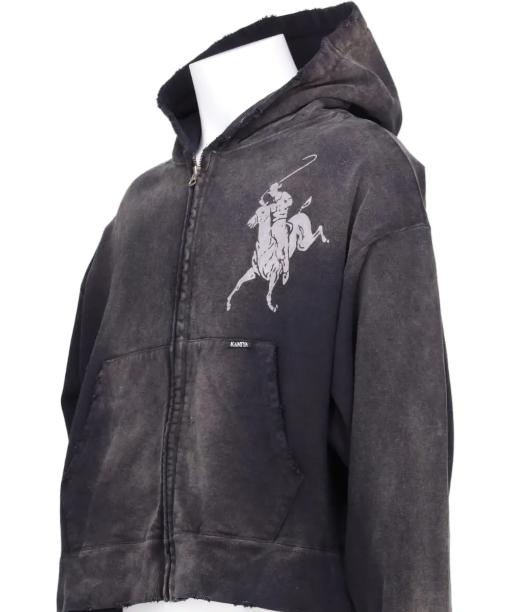 “RODEO” BREACHED ZIP-UP HOODIE