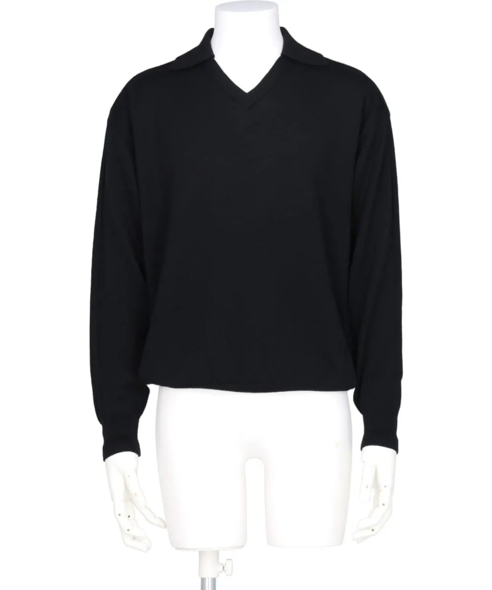 WOOL KNIT FOOTBALL TOP