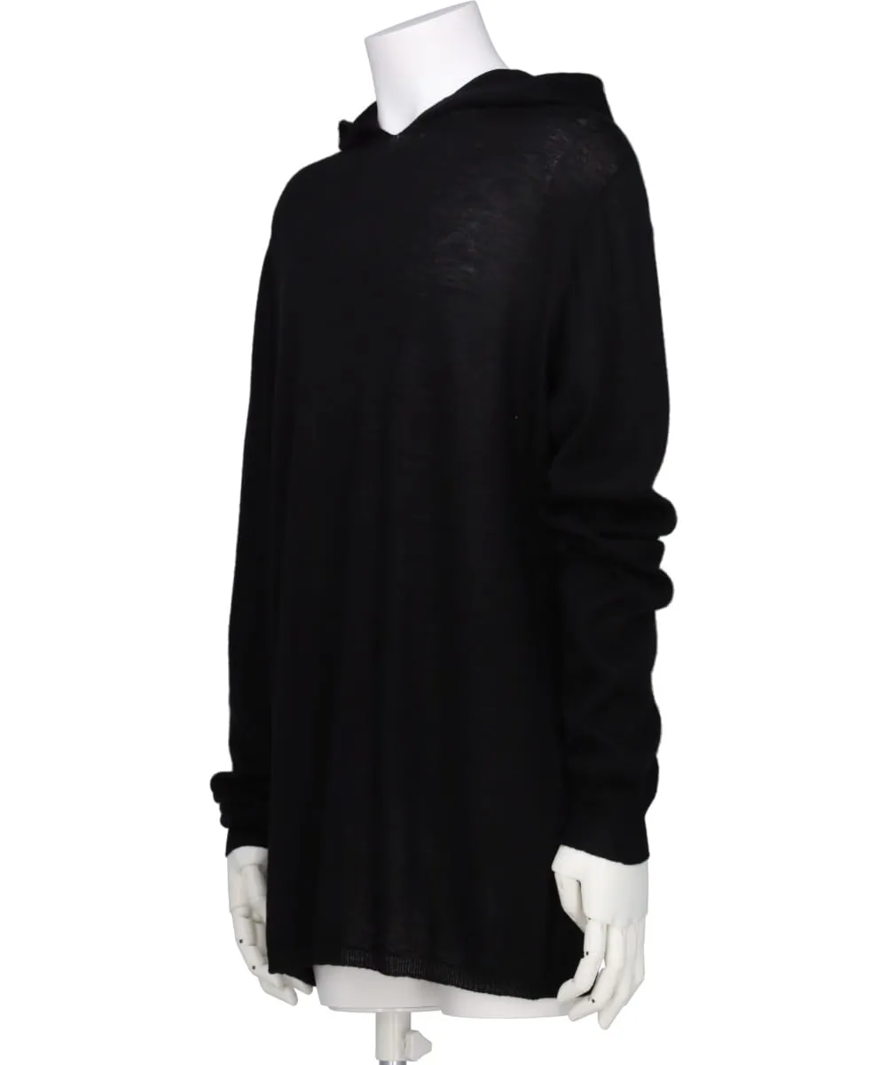 OVERSIZED LS HOODIE - BLACK