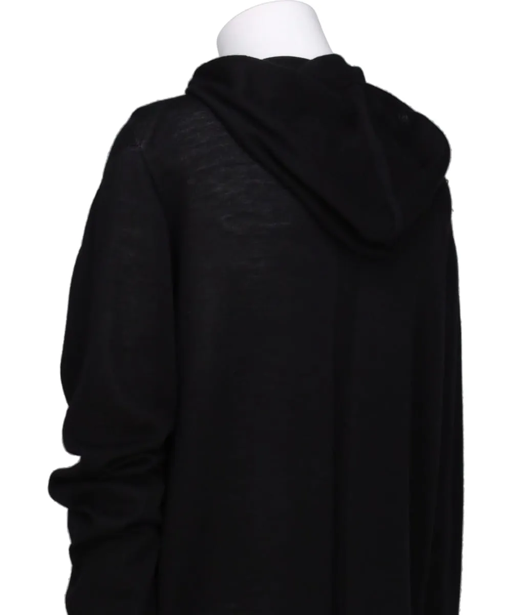 OVERSIZED LS HOODIE - BLACK