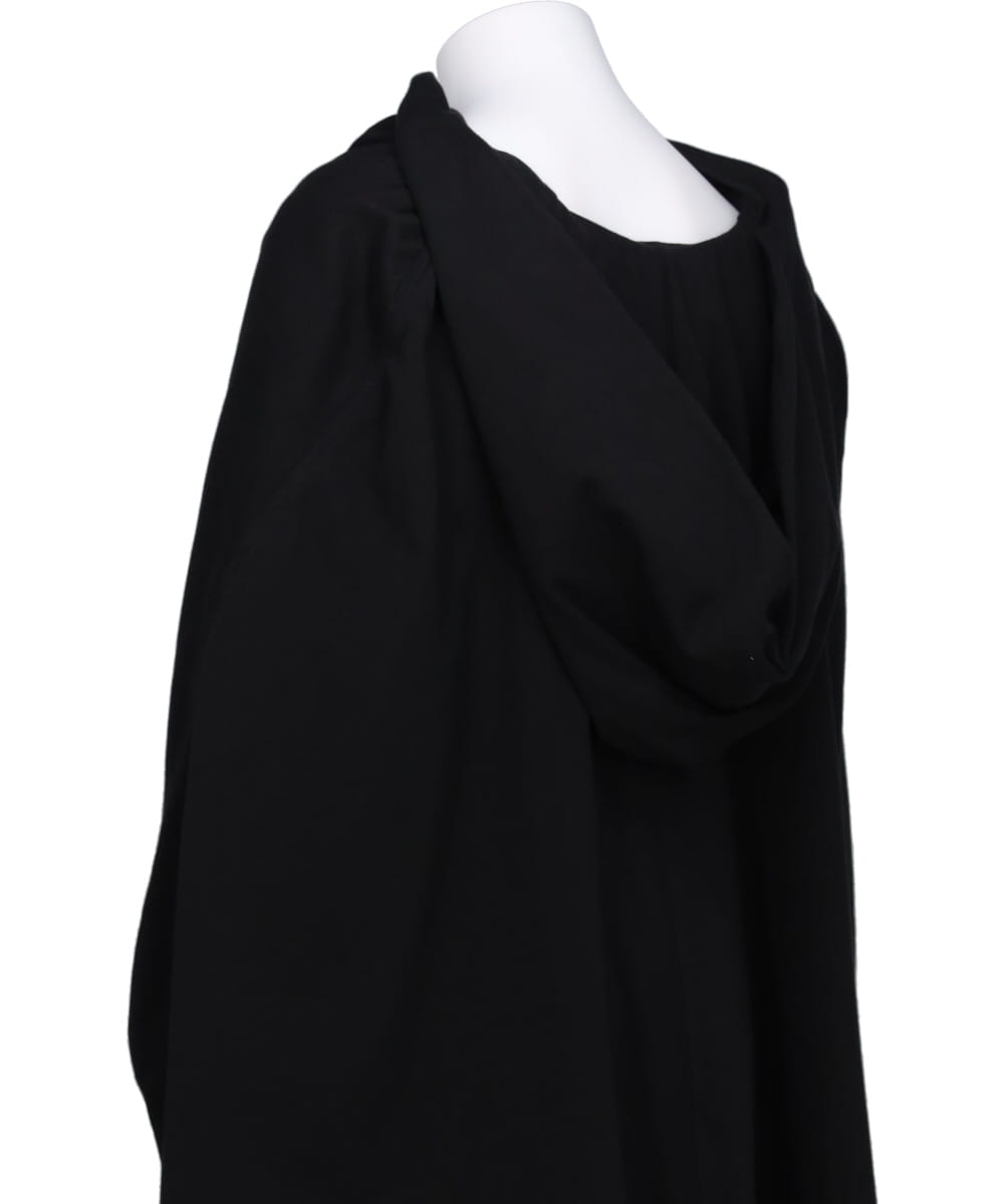 HOODED KAFTAN - BLACK