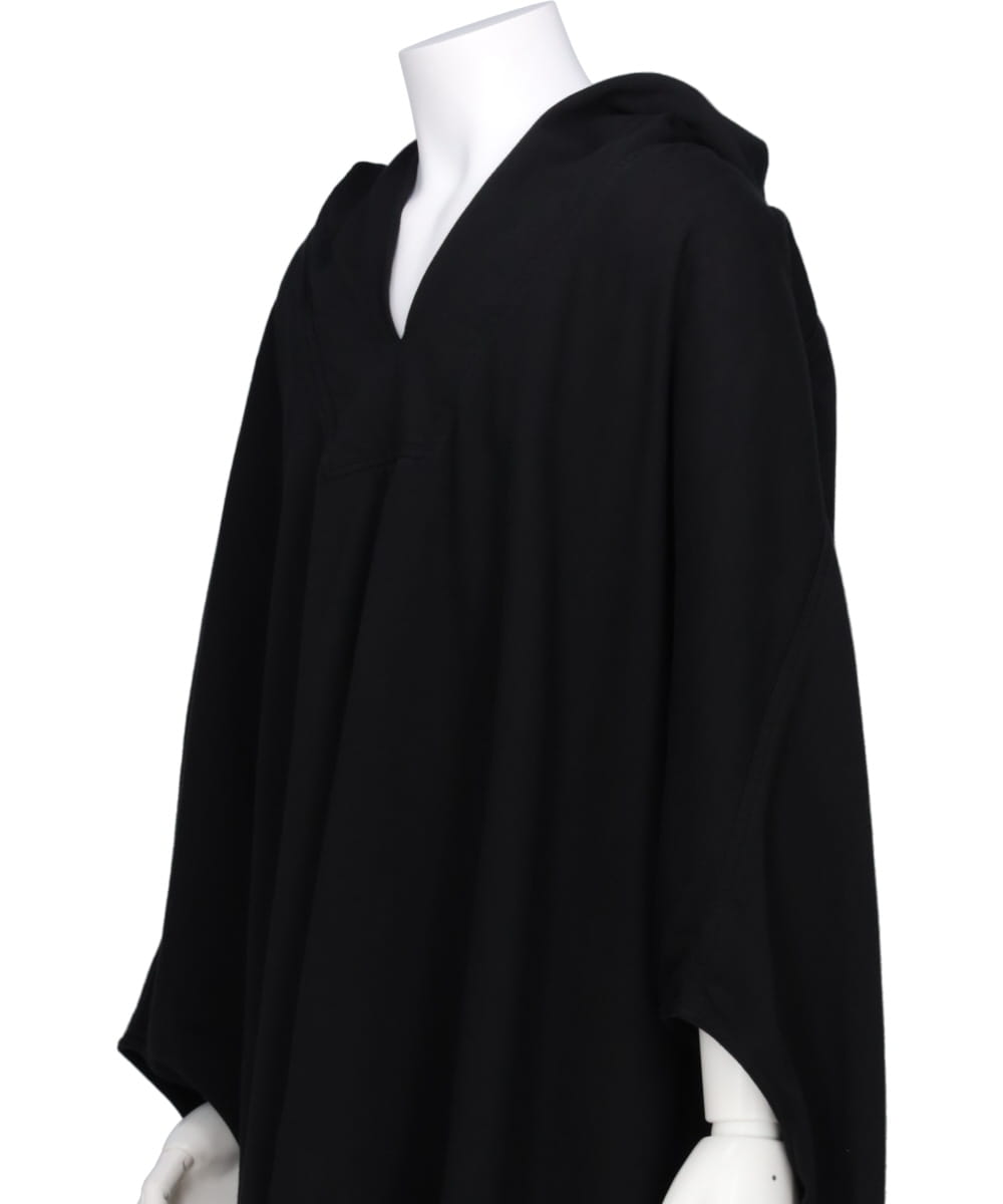 HOODED KAFTAN - BLACK