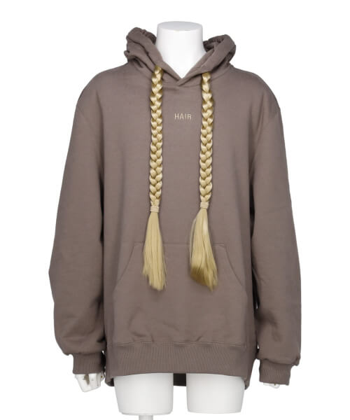 HOODIE WITH BRAIDS HAIR