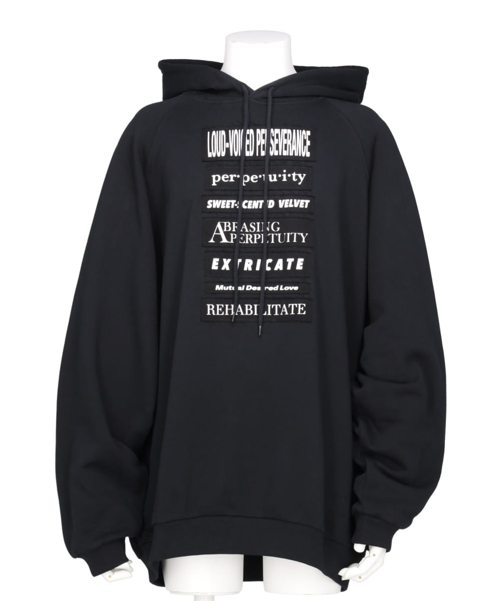 RS PRINTED PATCH HOODED SWEAT