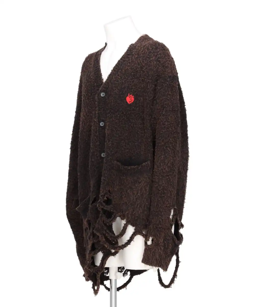 ZOMBIE SILHOUETTE KNIT CARDIGAN