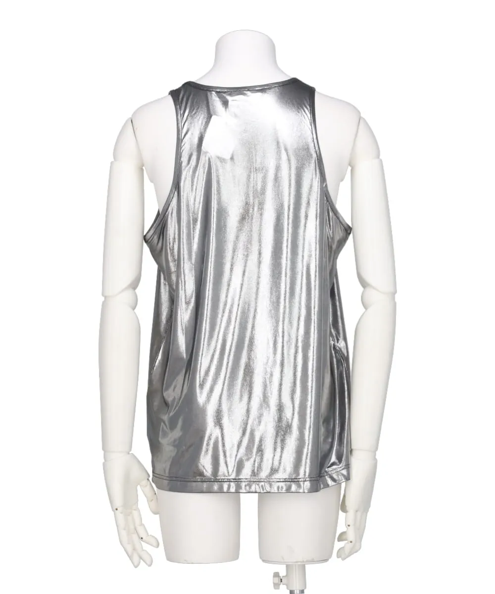 METALLIC JERSEY TANK-TOP