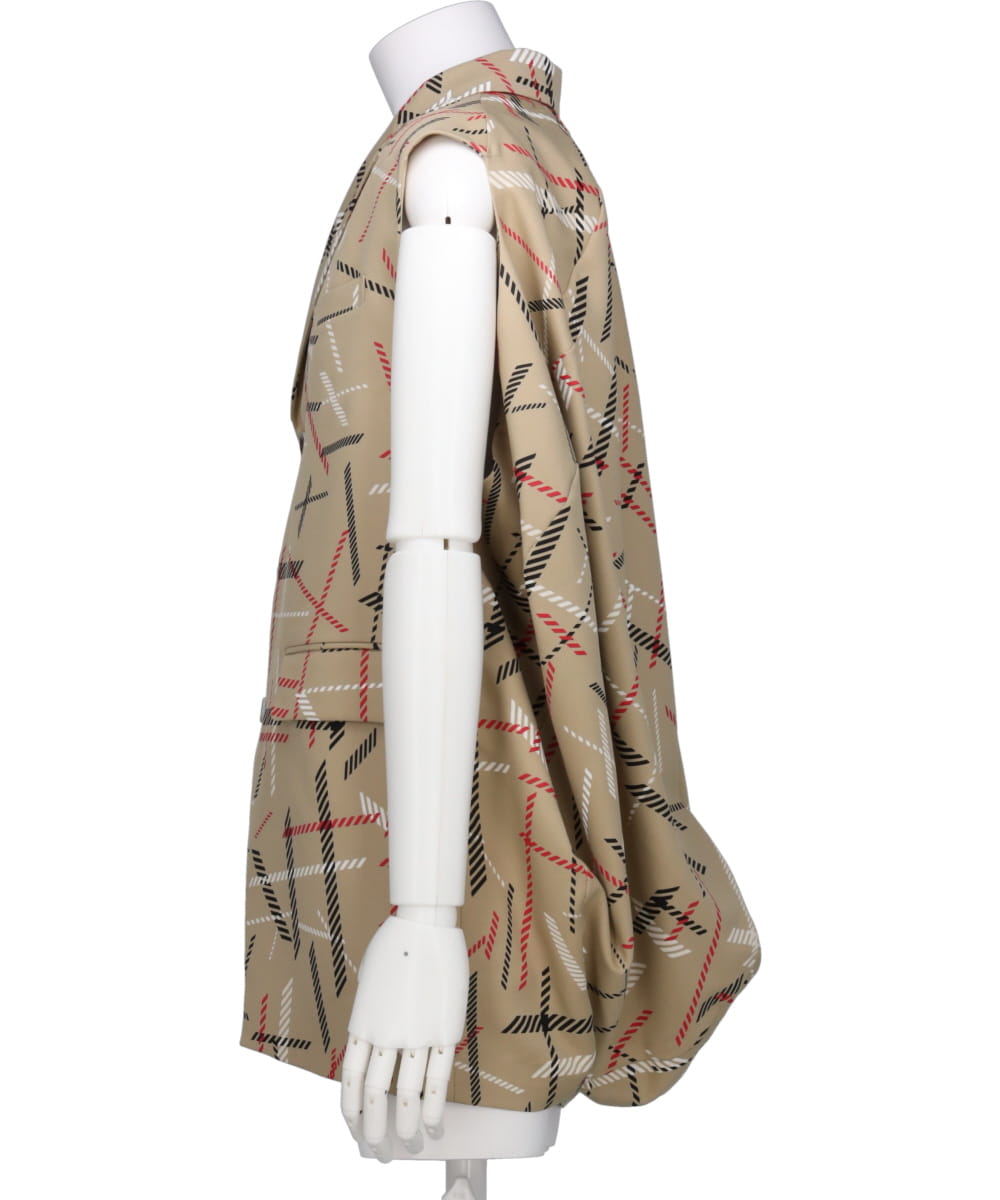 WIND BLOW CHECK BALL JACKET VEST