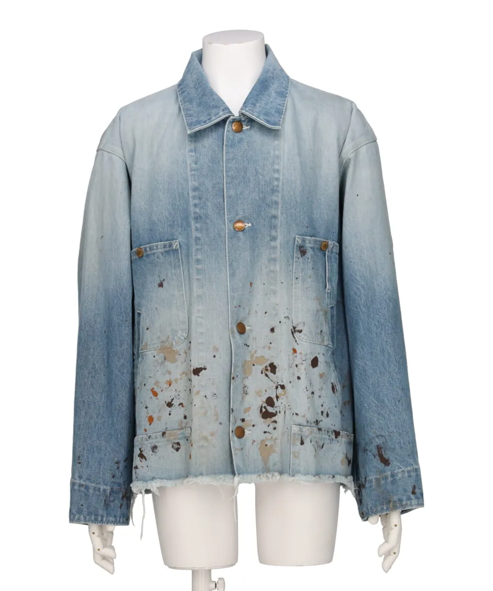 CUT OFF DENIM COVERALL