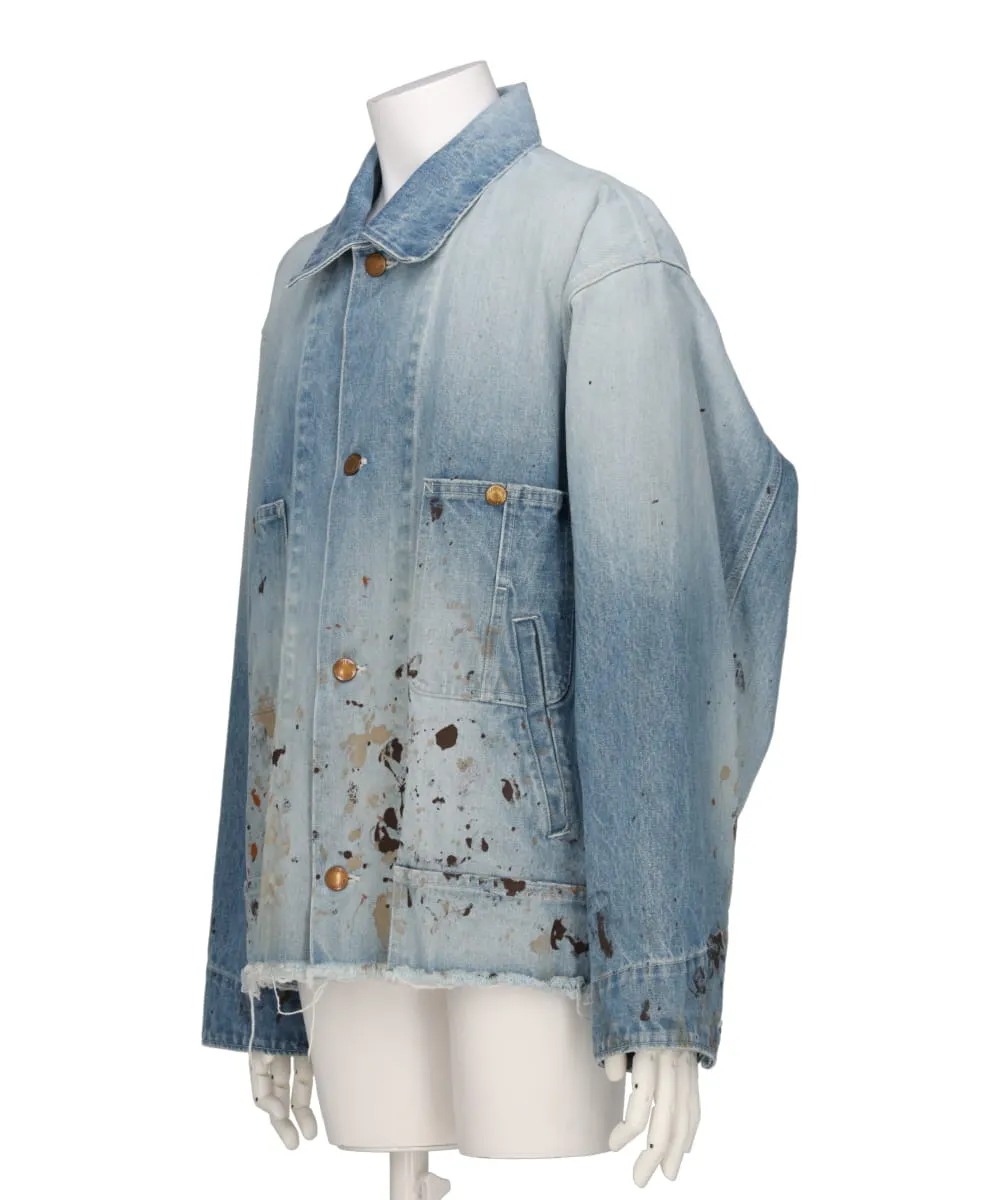 CUT OFF DENIM COVERALL