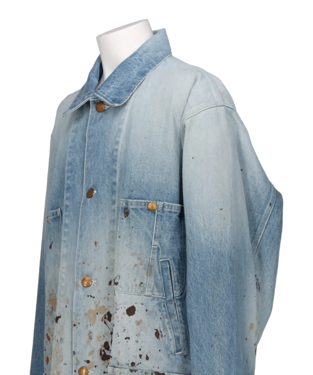 CUT OFF DENIM COVERALL