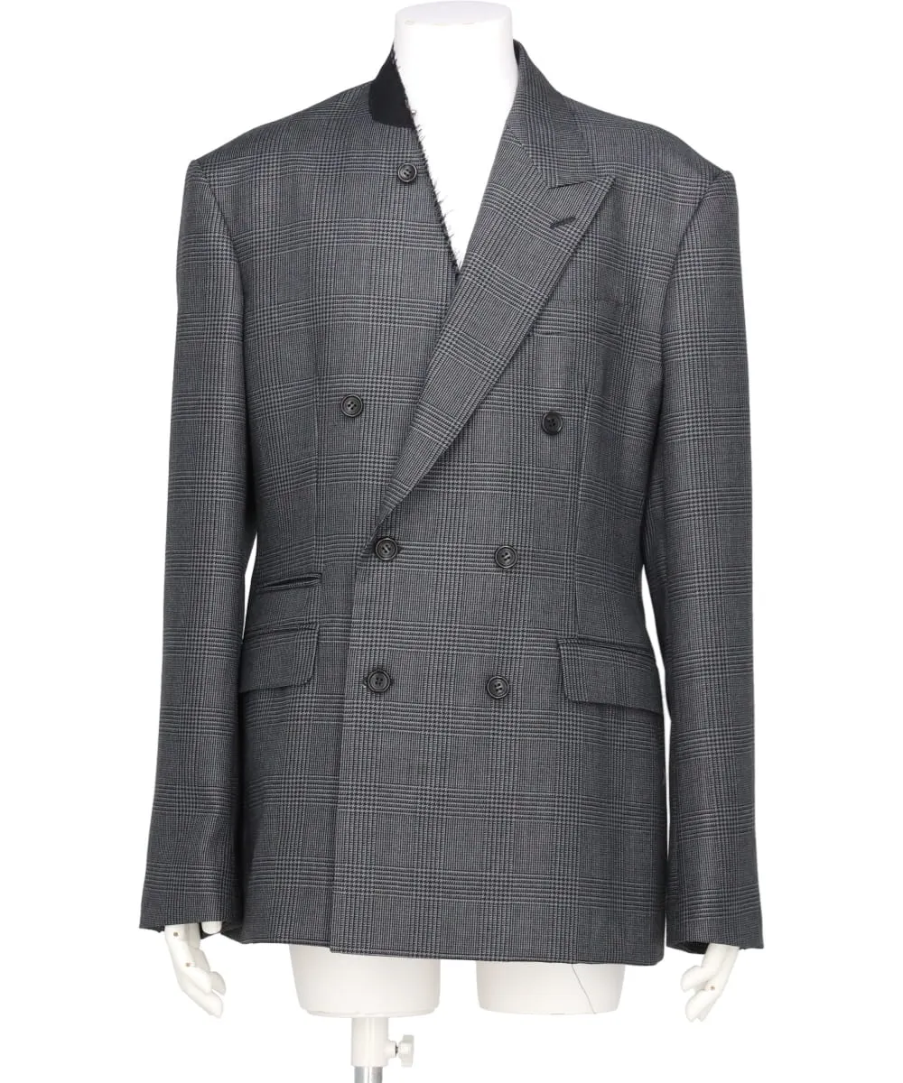 MOHAIR WOOL ASYMMETRY LAPEL JACKET