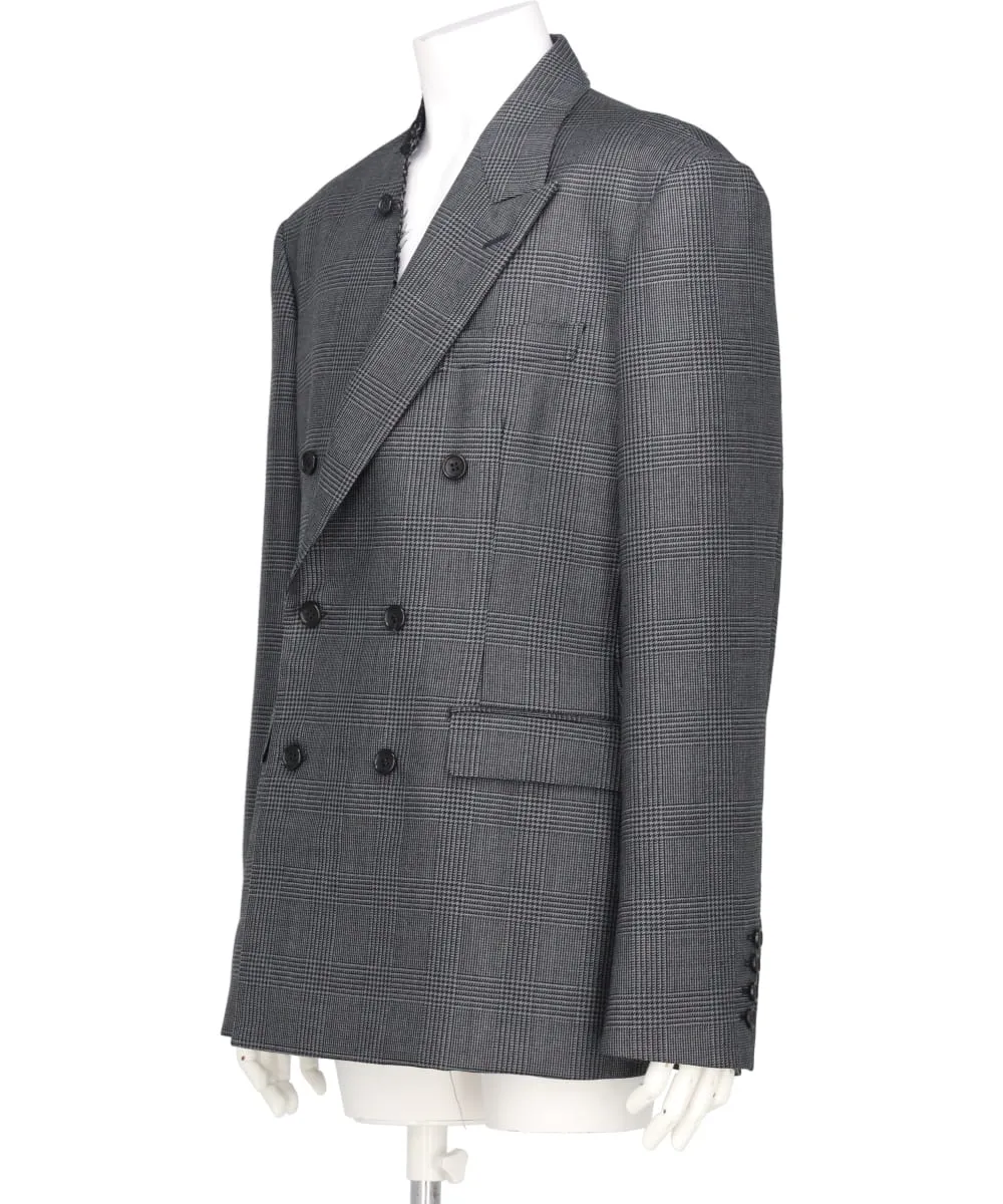 MOHAIR WOOL ASYMMETRY LAPEL JACKET