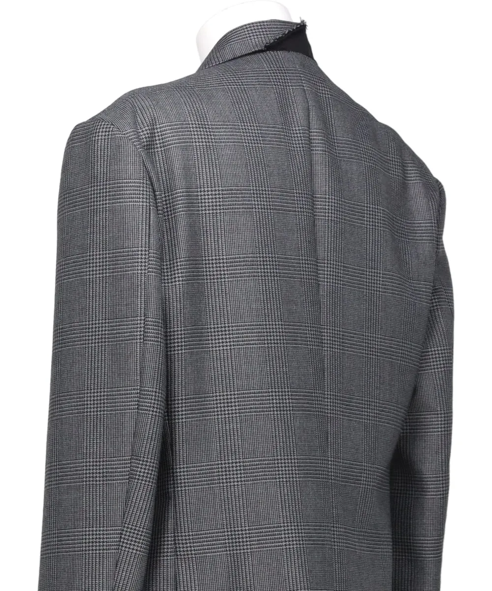 MOHAIR WOOL ASYMMETRY LAPEL JACKET