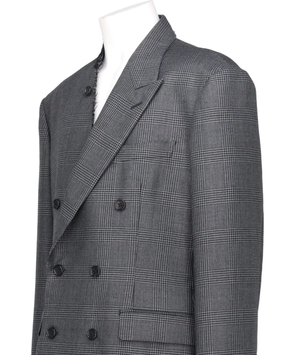 MOHAIR WOOL ASYMMETRY LAPEL JACKET