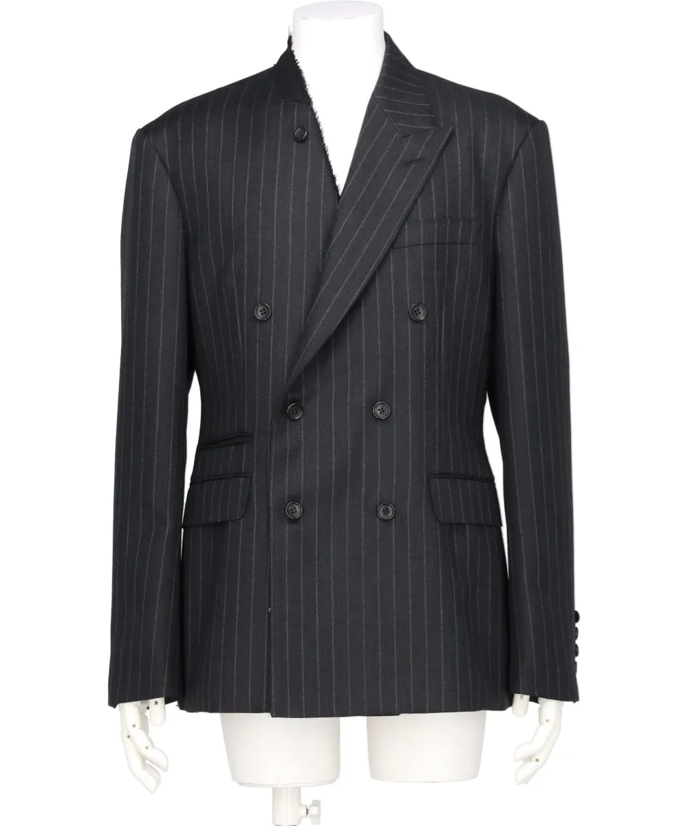 MOHAIR WOOL ASYMMETRY LAPEL JACKET