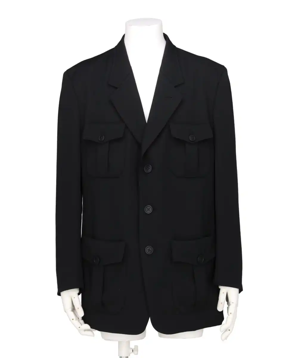 WOOL GABARDINE 3-BUTTONS JACKET