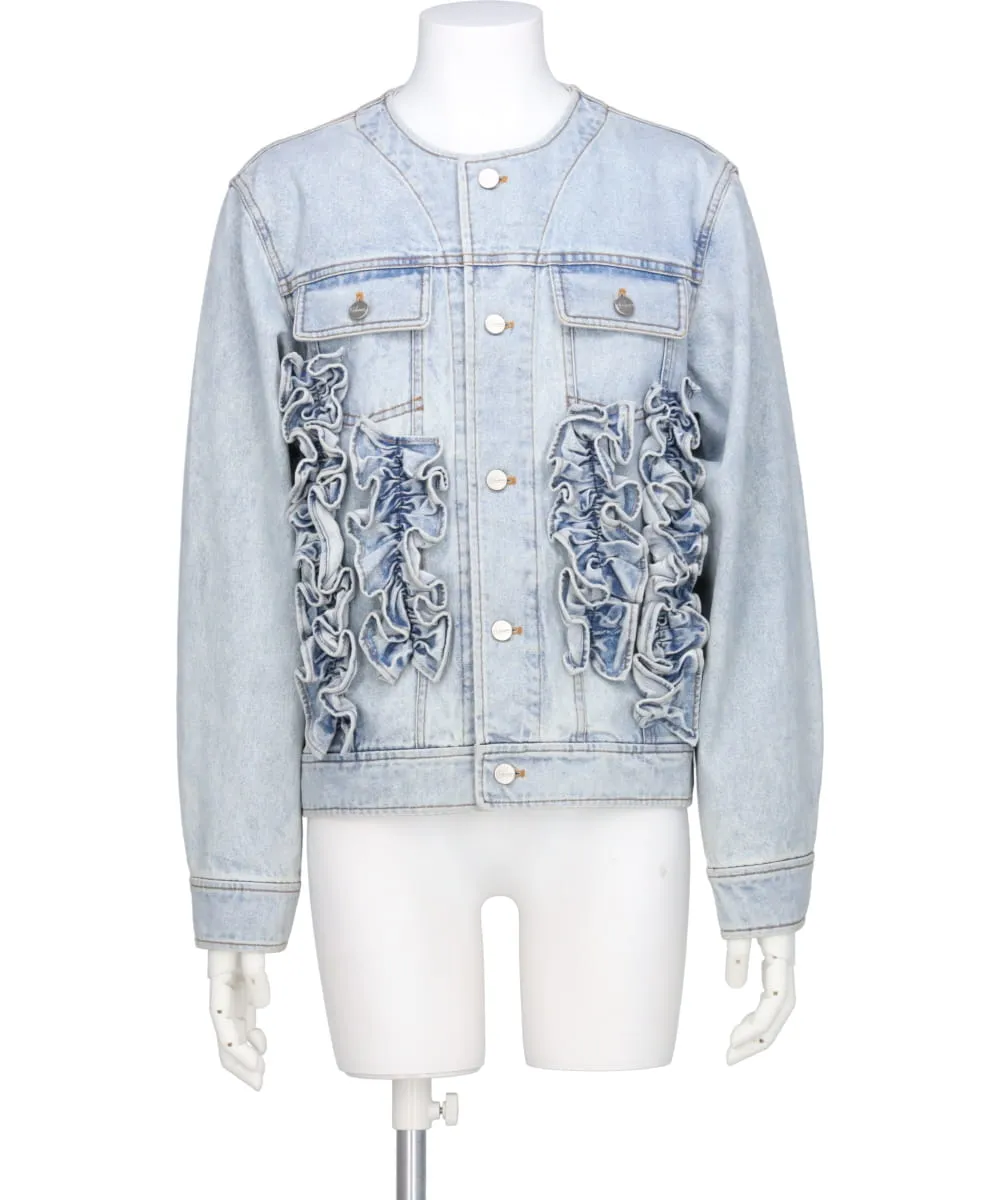 RUFFLE DENIM JACKET