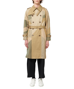PANEL PATCHWORK TRENCH COAT