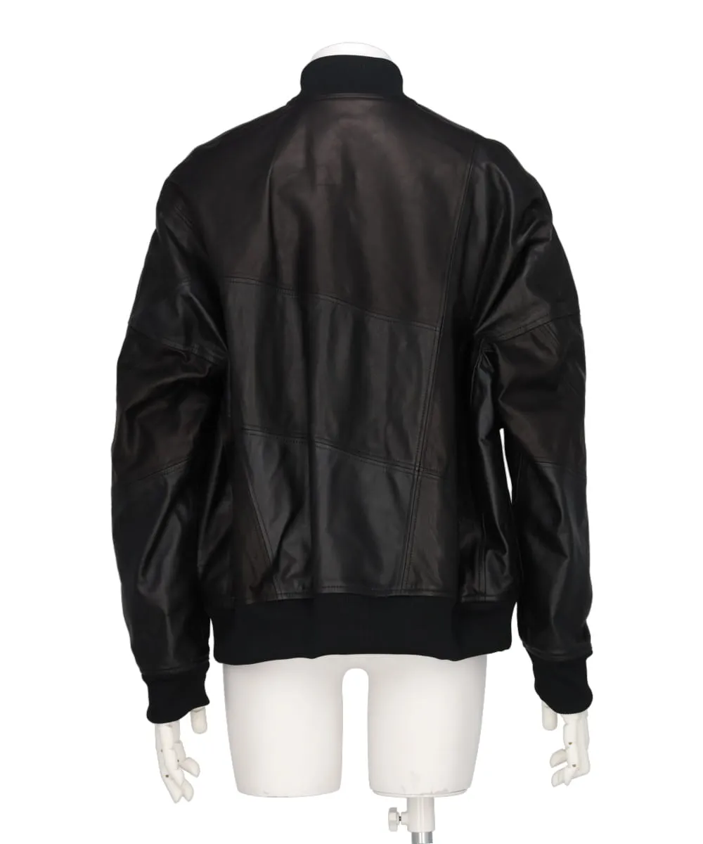 ASSORTED LEATHER OVER STADIUM JACKET