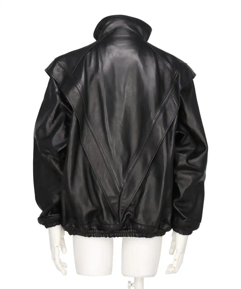 LEATHER TRACK JACKET