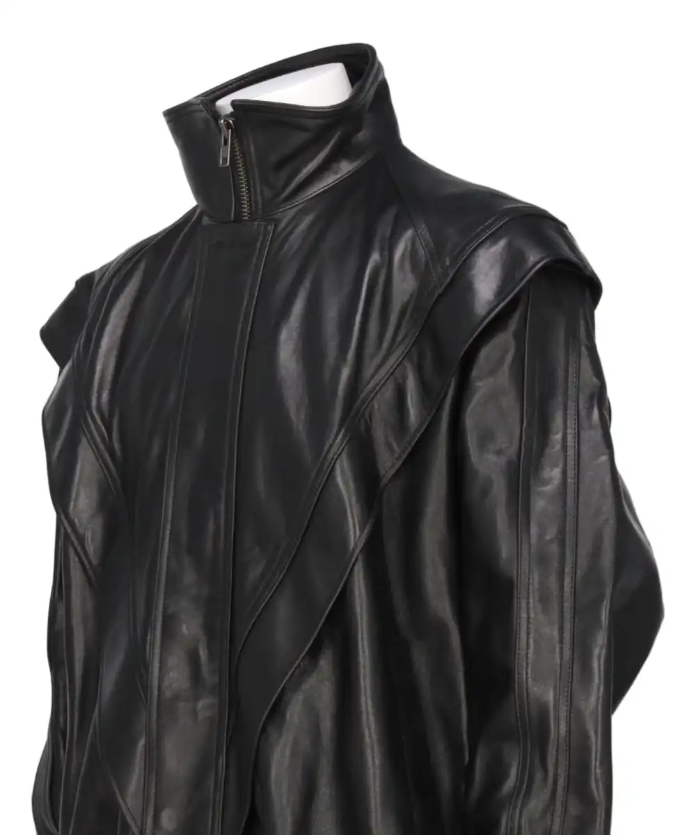 LEATHER TRACK JACKET