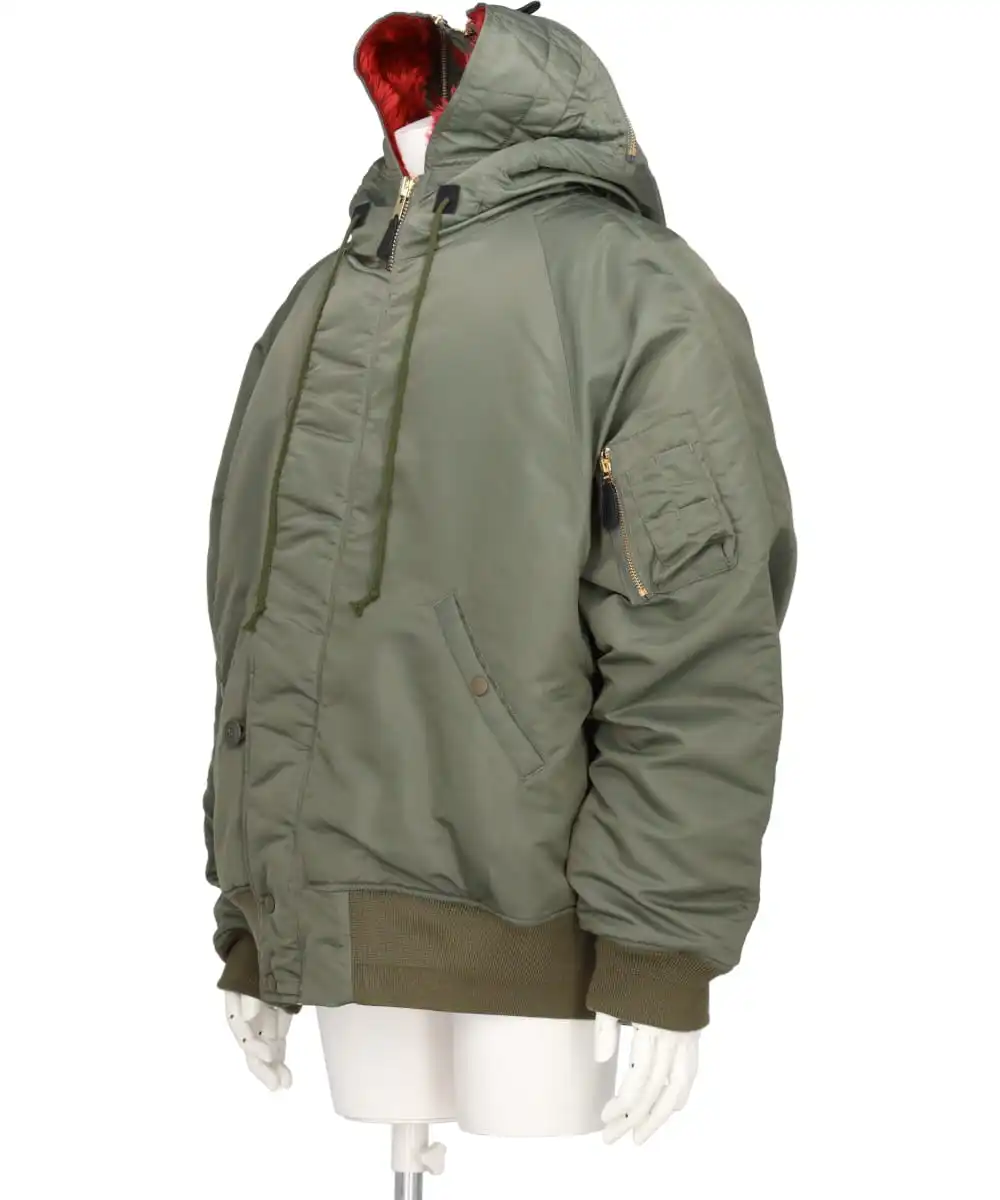 PETAL MOUTH HOOD BOMBER JACKET