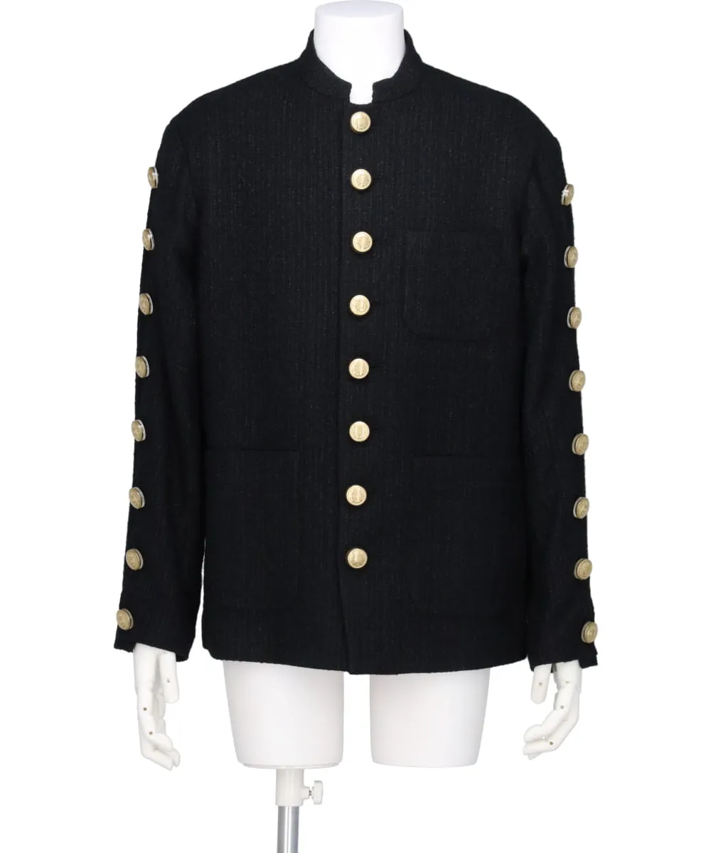 MAO-COLLAR BUTTON JACKET