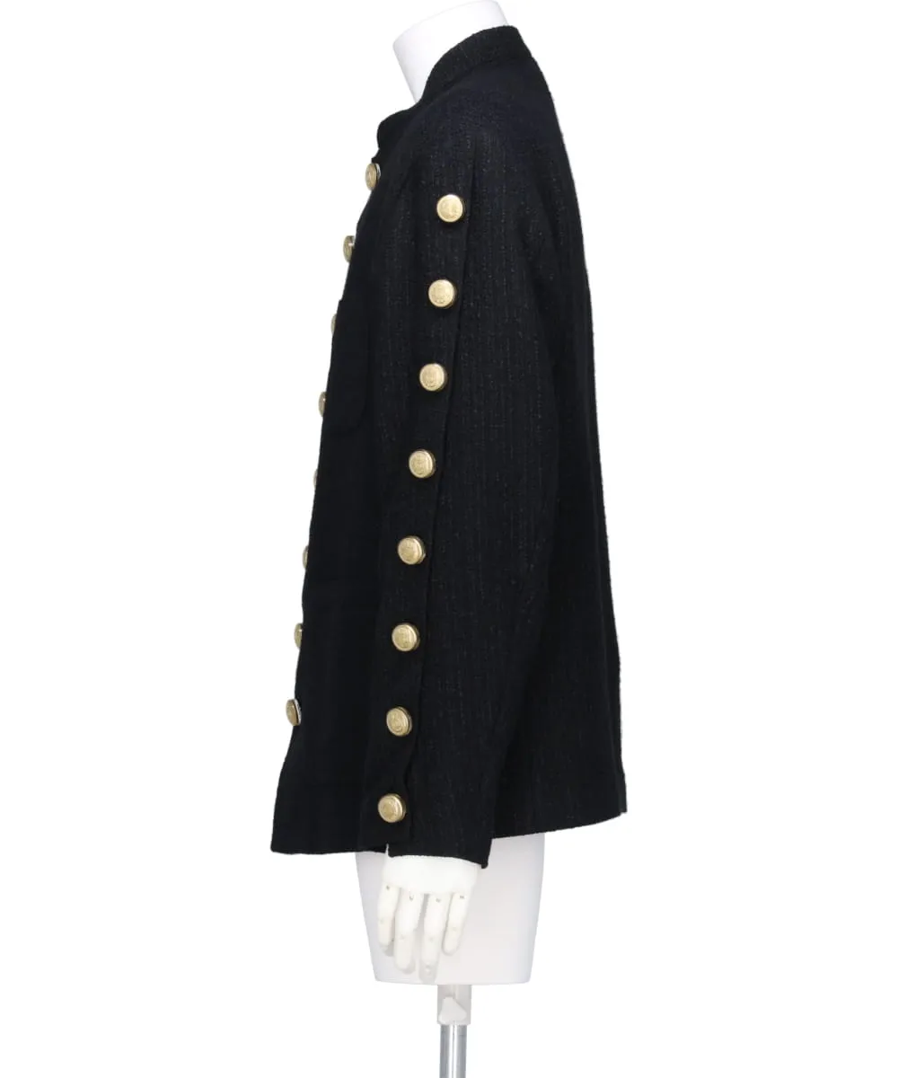 MAO-COLLAR BUTTON JACKET