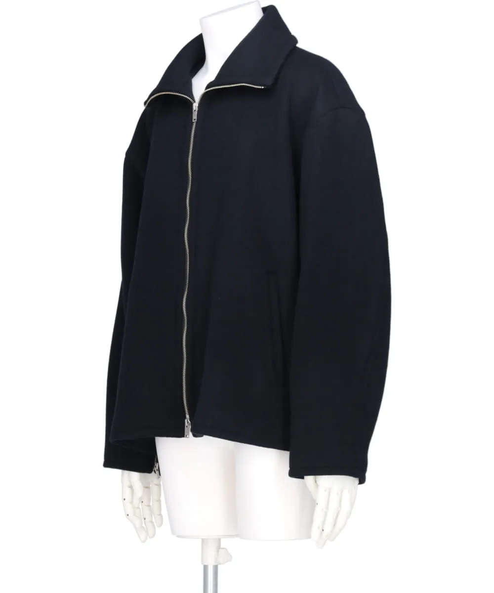 MELTON STAND COLLAR ZIP BLOUSON