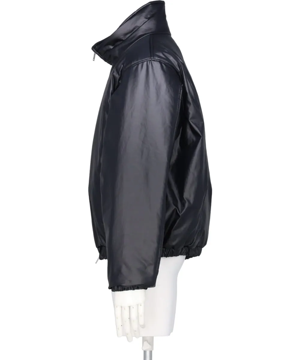 LEATHER-LIKE PUFFER BLOUSON