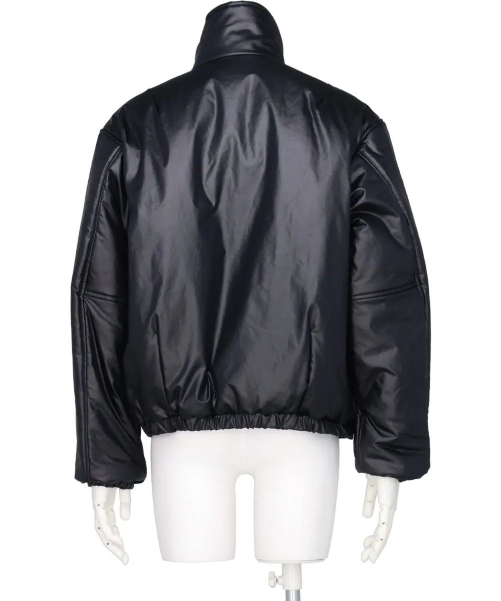 LEATHER-LIKE PUFFER BLOUSON