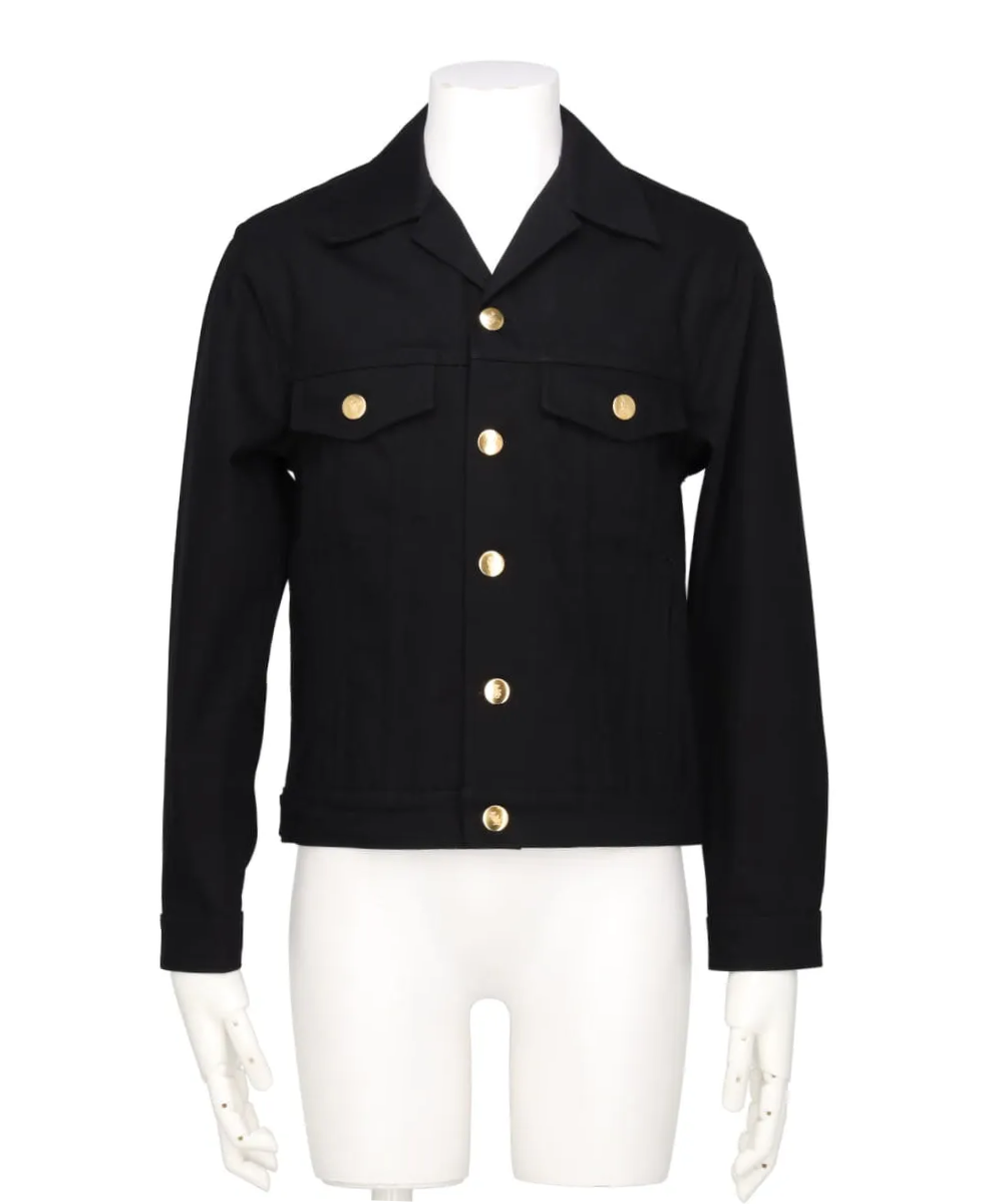 ROSE STUDDED SPREAD COLLAR JACKET