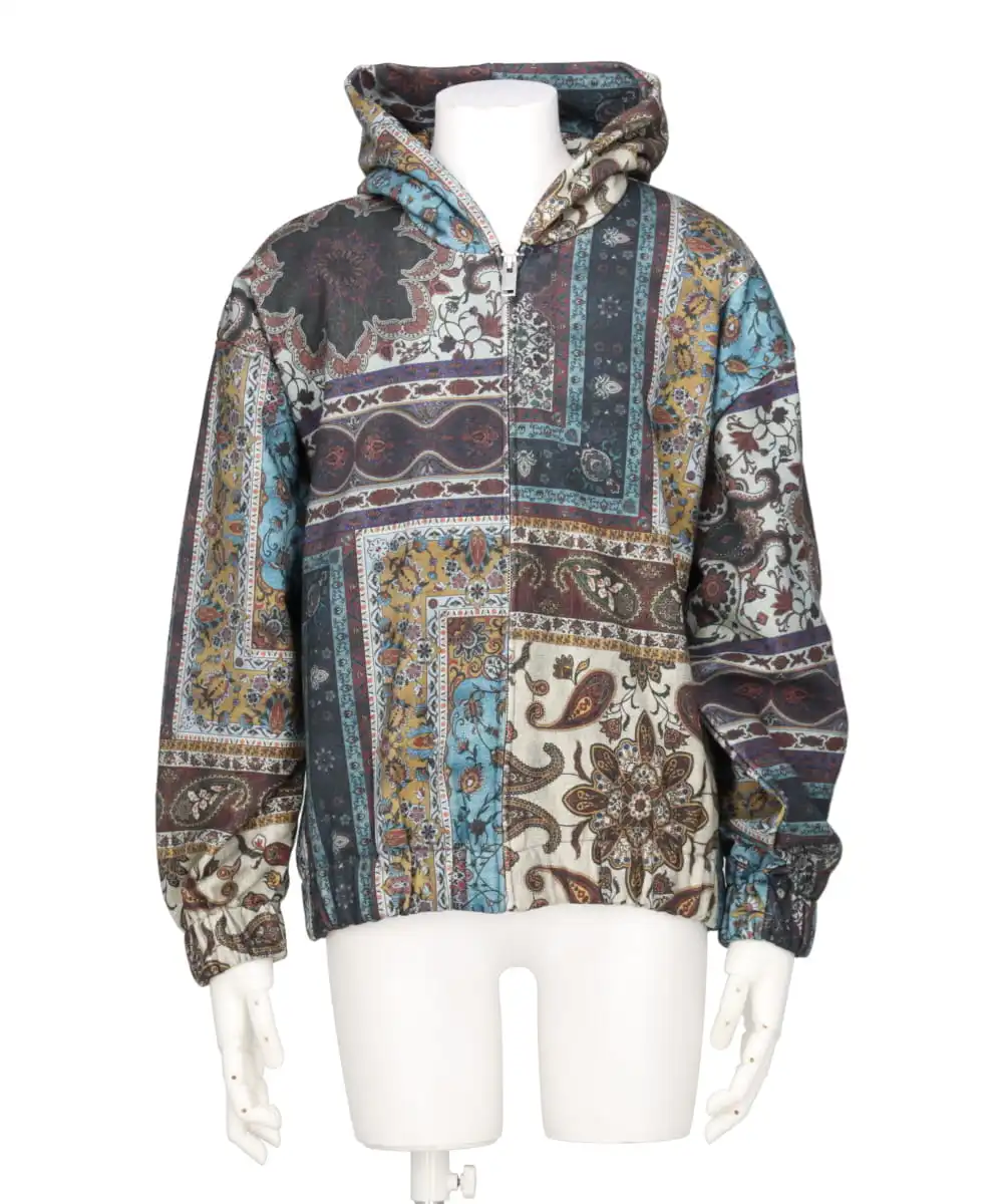 PERSIAN PRINTED ZIPUP HOODIE