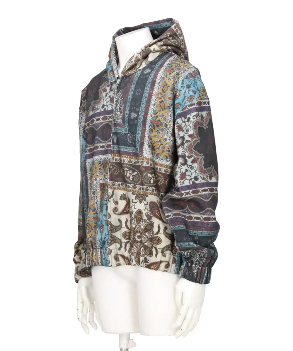 PERSIAN PRINTED ZIPUP HOODIE