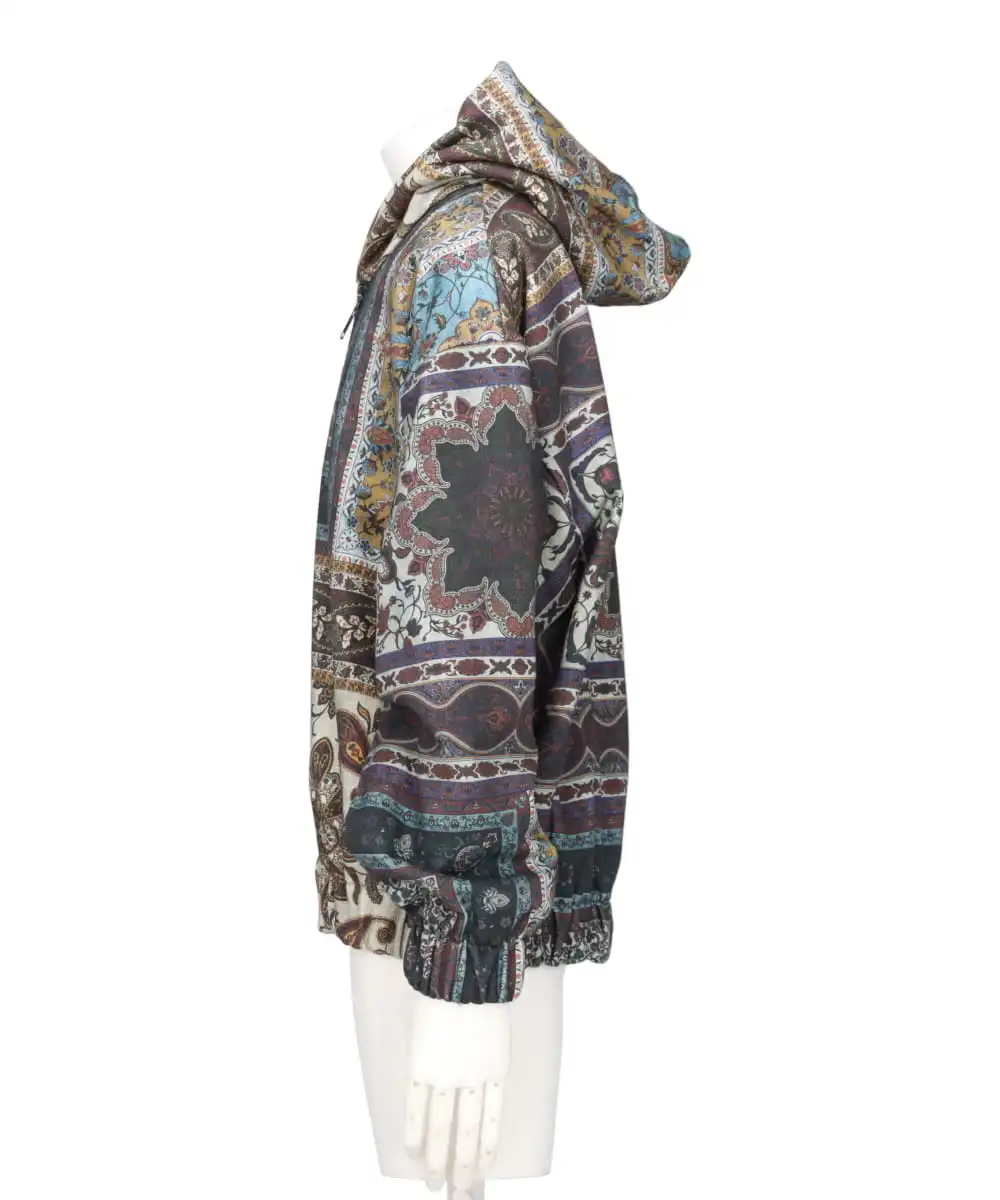 PERSIAN PRINTED ZIPUP HOODIE