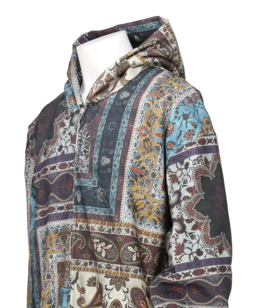 PERSIAN PRINTED ZIPUP HOODIE