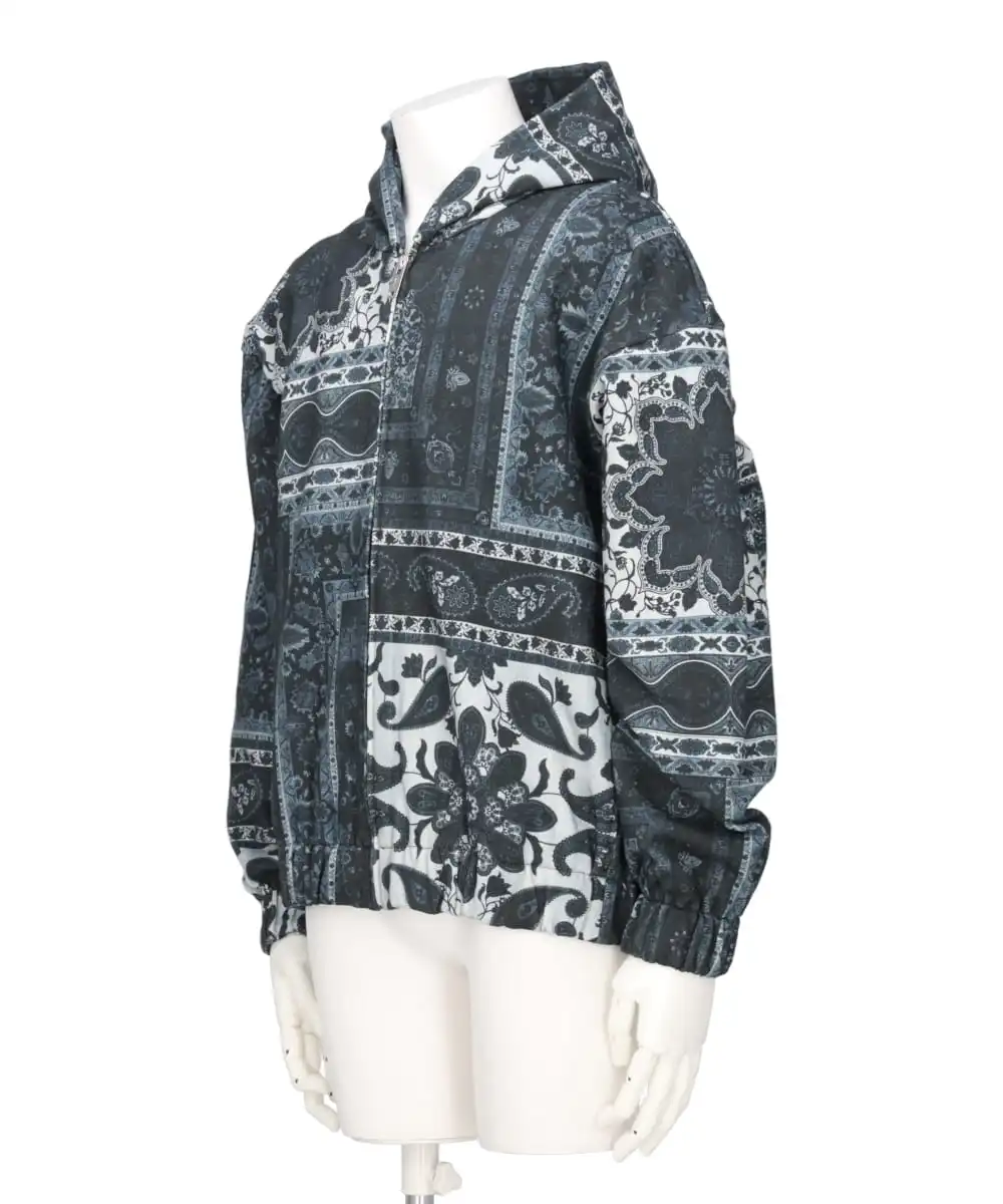 PERSIAN PRINTED ZIPUP HOODIE