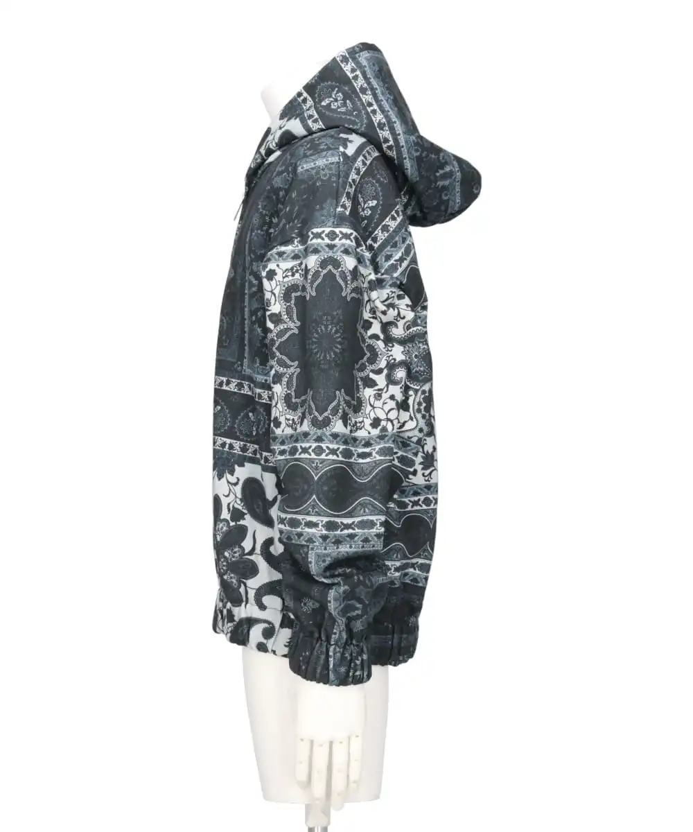 PERSIAN PRINTED ZIPUP HOODIE