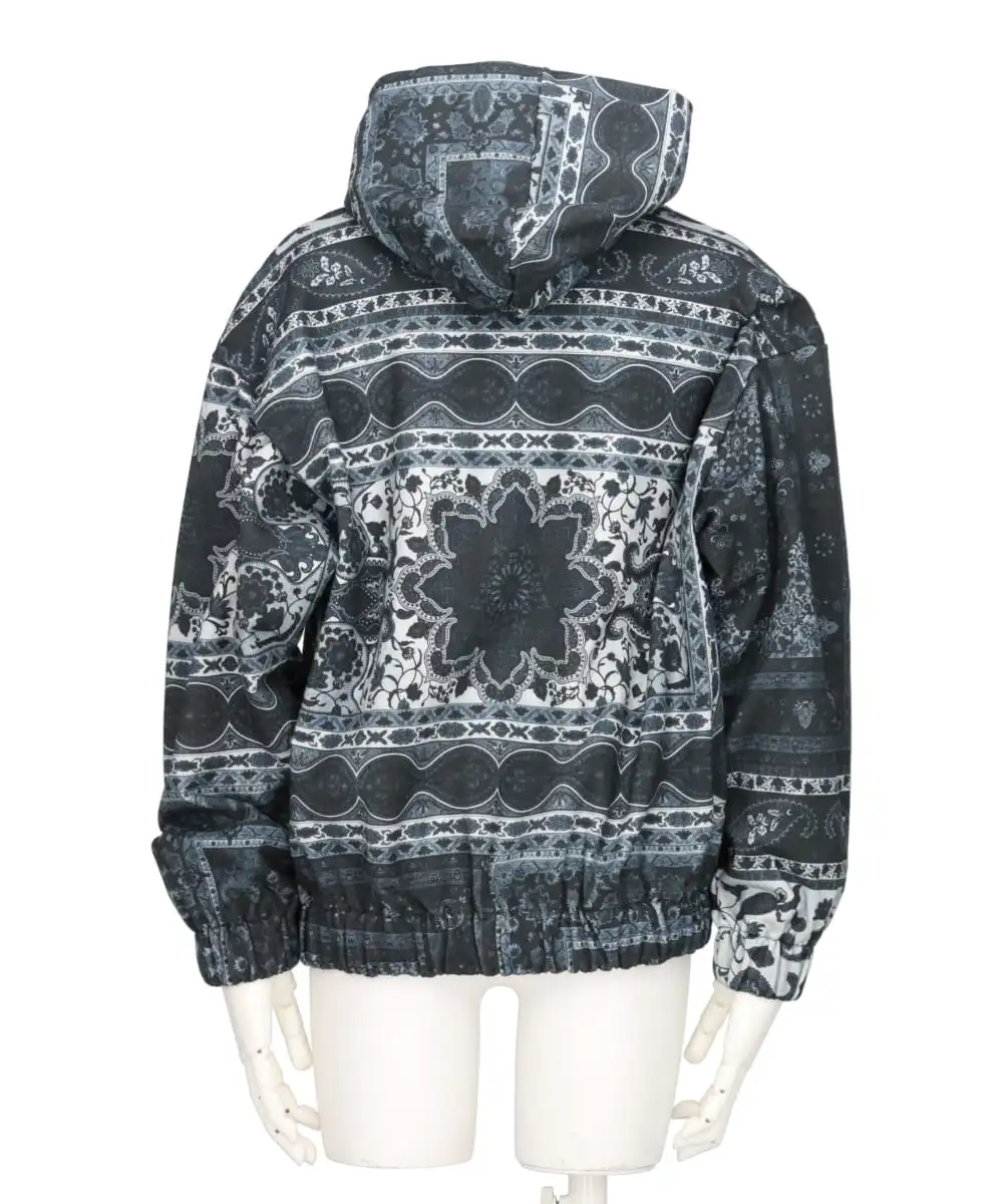 PERSIAN PRINTED ZIPUP HOODIE