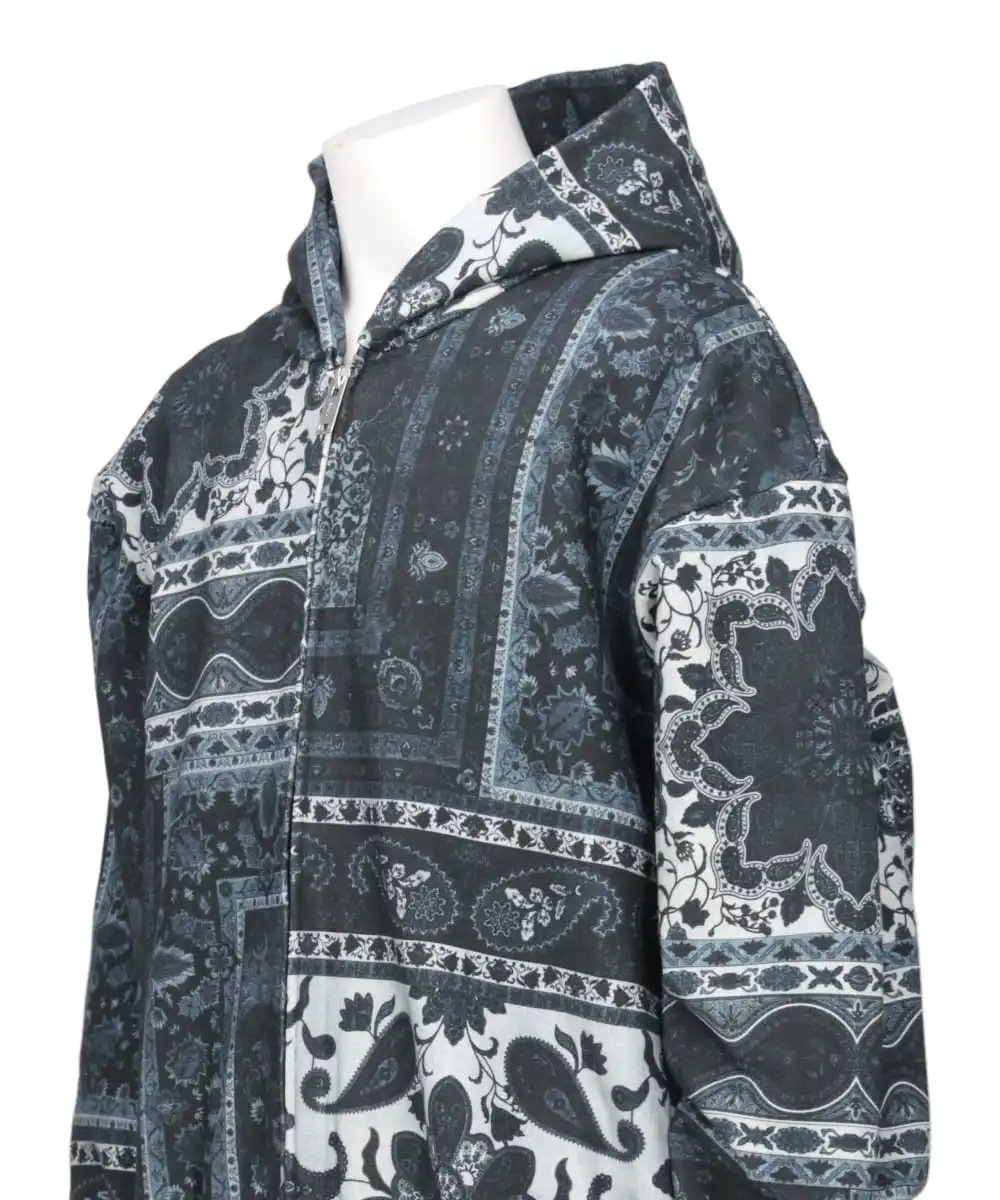 PERSIAN PRINTED ZIPUP HOODIE