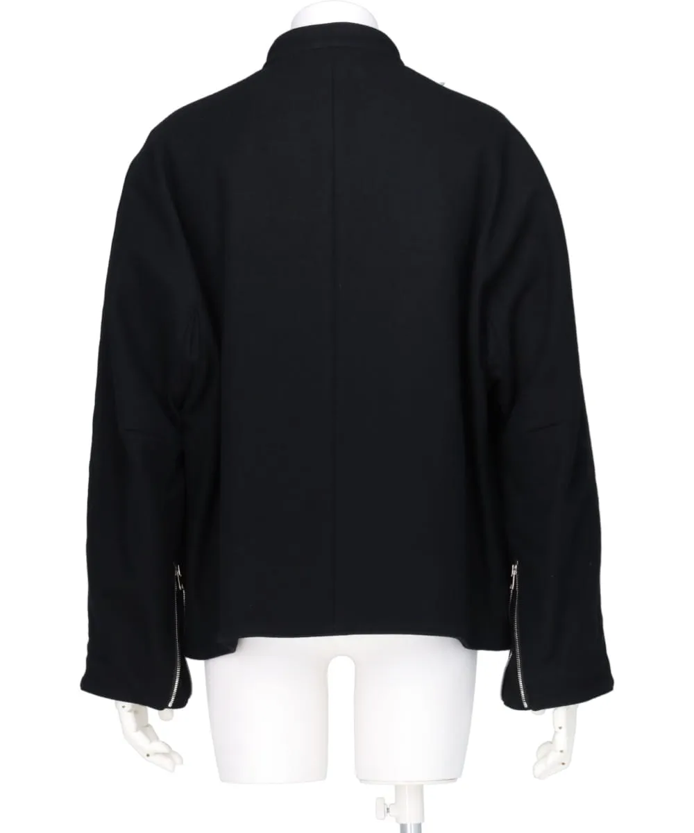 WOOL MELTON DOUBLE-ZIPPER BLOUSON