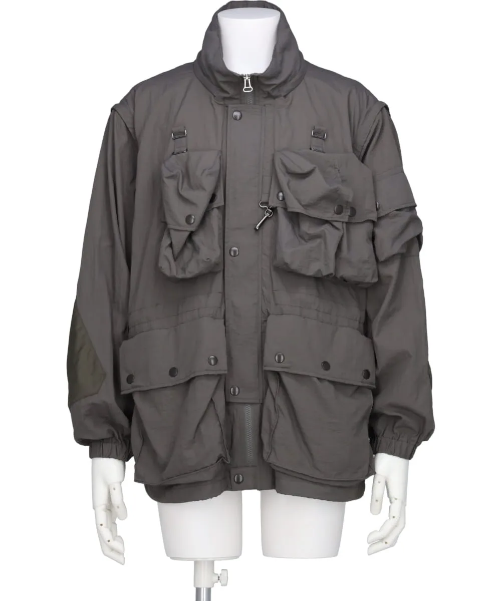 NYLON MULTI POCKETS DETACHABLE UTILITY BLOUSON