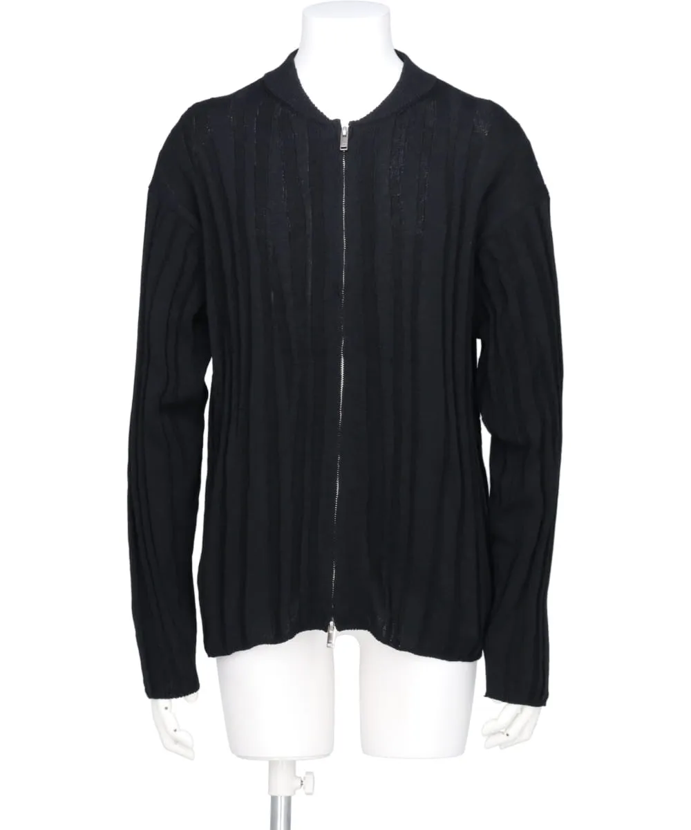 RANDOM RIB ZIP KNIT BLOUSON